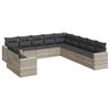 vidaXL 11 r&eacute;szes vil&aacute;gossz&uuml;rke polyrattan kerti &uuml;lőgarnit&uacute;ra p&aacute;rn&aacute;kkal
