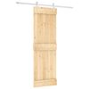vidaXL Cs&uacute;sz&oacute; ajt&oacute; Term&eacute;szetes &eacute;s Feh&eacute;r 70 x 210 cm Szil&aacute;rd Fenyőfa