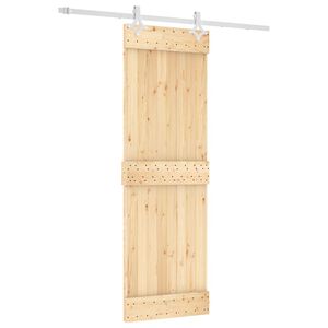 vidaXL Cs&uacute;sz&oacute; ajt&oacute; Term&eacute;szetes &eacute;s Feh&eacute;r 70 x 210 cm Szil&aacute;rd Fenyőfa