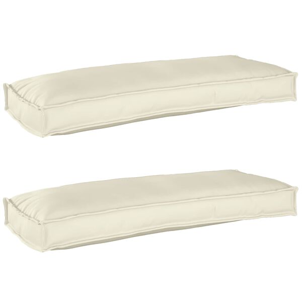 vidaXL Raklap p&aacute;rna k&eacute;szlet 2 pcs Kr&eacute;m 100 x 40 x 8 cm Oxford Sz&ouml;vet