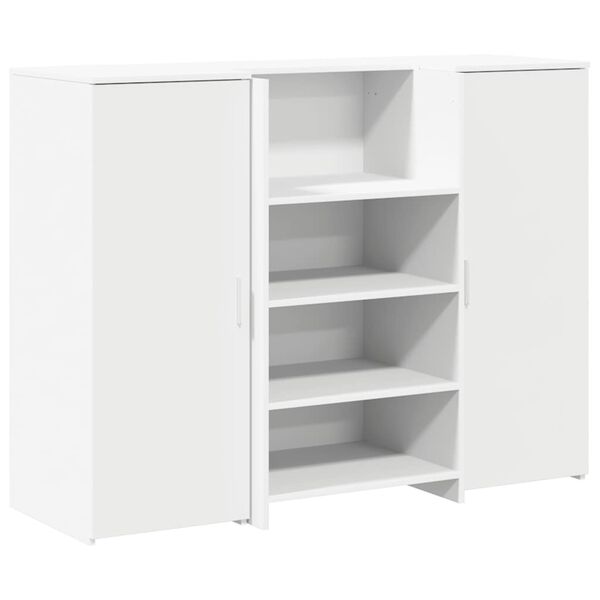 vidaXL recepciós pult fehér 135x50x103,5 cm szerelt fa