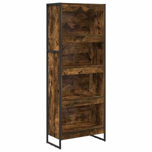 vidaXL K&ouml;nyvespolc 60 x 30 x 155 cm Szerelt Fa F&uuml;st&ouml;s t&ouml;lgy