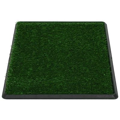 vidaXL 2 darab zöld kisállat WC tálcával és műfűvel 76 x 51 x 3 cm