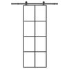 vidaXL ESG &uuml;veg &eacute;s alum&iacute;nium tol&oacute;ajt&oacute; f&eacute;mszerelv&eacute;ny-szettel 76x205 cm