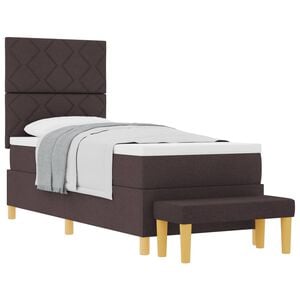 vidaXL Boxrug&oacute;s &aacute;gy fejt&aacute;ml&aacute;val s&ouml;t&eacute;tbarna 200 x 80 cm sz&ouml;vet