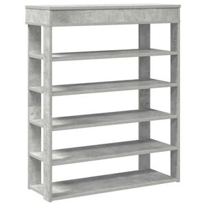 vidaXL beton t&ouml;lgy szerelt fa cipőtart&oacute; 80x30x98 cm