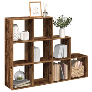 vidaXL 3 szintes antik sz&iacute;nű elv&aacute;laszt&oacute; k&ouml;nyvespolc 137,5x29x103,5 cm