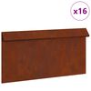 vidaXL Csiga ker&iacute;t&eacute;s 16 db 50 x 3,5 x 25 cm Időj&aacute;r&aacute;s&aacute;ll&oacute; ac&eacute;l Rozsd&aacute;s