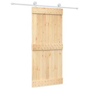 vidaXL Cs&uacute;sz&oacute; ajt&oacute; Term&eacute;szetes &eacute;s Feh&eacute;r 90 x 210 cm Szil&aacute;rd Fenyőfa