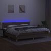 vidaXL t&oacute;psz&iacute;nű sz&ouml;vet rug&oacute;s &eacute;s LED-es &aacute;gy matraccal 200 x 200 cm