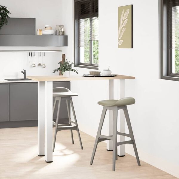 vidaXL 4 db feh&eacute;r b&aacute;rasztal l&aacute;b 110-112 cm ac&eacute;l