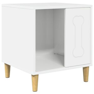 vidaXL Kutyah&aacute;z F&eacute;nyes Feh&eacute;r 44 x 42 x 49 cm Szerelt Fa