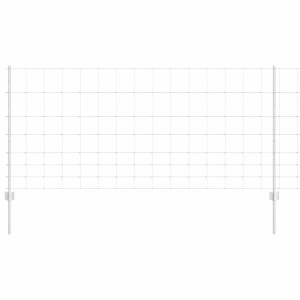 vidaXL Ker&iacute;t&eacute;s oszlopokkal Ez&uuml;st 1 x 50 m Ac&eacute;l