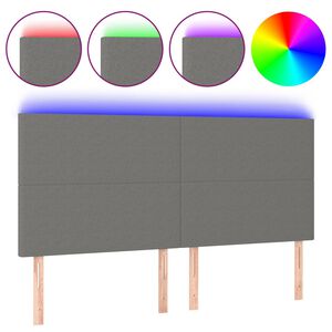 vidaXL s&ouml;t&eacute;tsz&uuml;rke sz&ouml;vet LED-es fejt&aacute;mla 180x5x118/128 cm