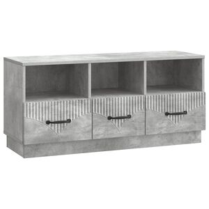 vidaXL TV szekr&eacute;ny fi&oacute;kkal Betonsz&uuml;rke 102 x 34,5 x 47 cm Szerelt Fa
