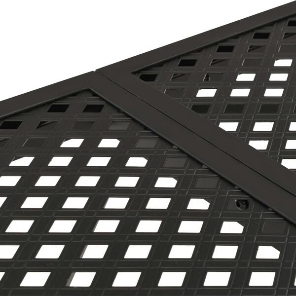 vidaXL fekete ac&eacute;l kerti asztal 180 x 83 x 72 cm