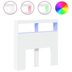 vidaXL feh&eacute;r &aacute;thidal&oacute;szekr&eacute;ny LED-vil&aacute;g&iacute;t&aacute;ssal 100 x 17 x 102 cm
