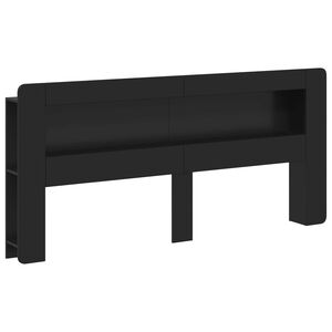 vidaXL Fejhajt&oacute; szekr&eacute;ny t&aacute;rol&oacute;val Fekete M&eacute;rn&ouml;ki fa