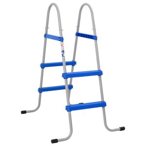 vidaXL ac&eacute;l &eacute;s műanyag medencel&eacute;tra talaj feletti medenc&eacute;hez 84 cm