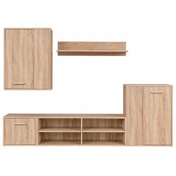 vidaXL TV szekr&eacute;ny garnit&uacute;ra 5 pcs sonoma t&ouml;lgy 221 x 30 x 80 cm
