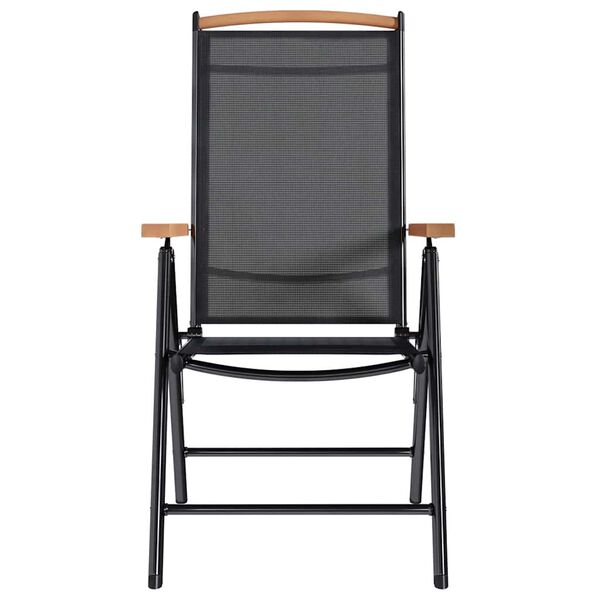 vidaXL 6 db fekete összecsukható textilén kerti szék