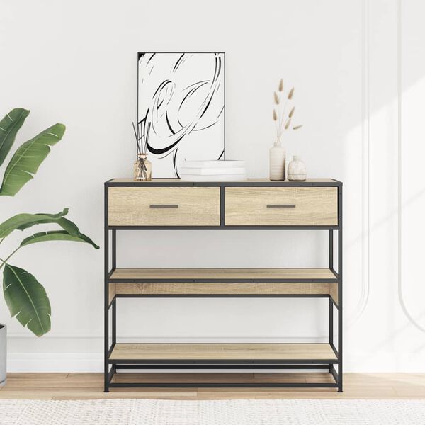 vidaXL sonoma tölgy színű szerelt fa tálalóasztal 90x35x80 cm