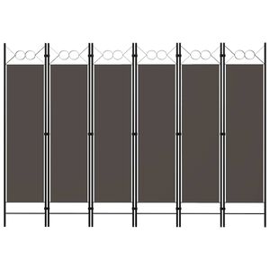 vidaXL antracitsz&uuml;rke 6 paneles parav&aacute;n 240 x 180 cm