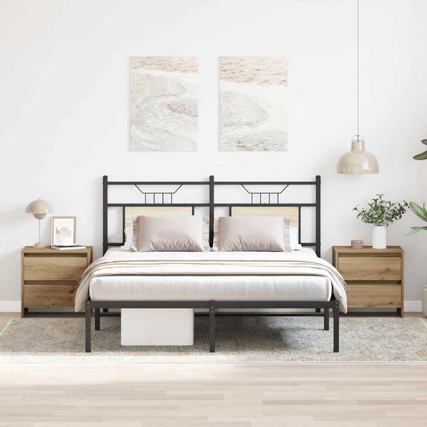 vidaXL Éjjeliszekrény 2 pcs Artisan tölgy 45 x 34 x 44,5 cm Faanyag