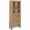 vidaXL Magasfi&uacute; 2 pcs Artisan t&ouml;lgy 69,5 x 34 x 180 cm Faanyag