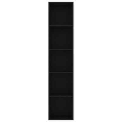vidaXL fekete forgácslap könyvszekrény 40 x 30 x 189 cm