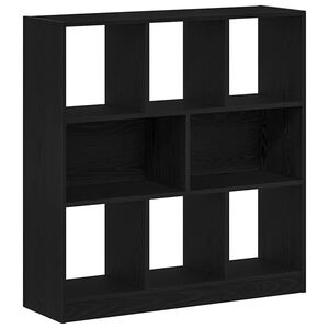 vidaXL fekete t&ouml;lgy sz&iacute;nű szerelt fa k&ouml;nyvszekr&eacute;ny 97,5x29,5x100 cm