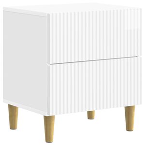 vidaXL &Eacute;jjeliszekr&eacute;ny Magasf&eacute;nyű Feh&eacute;r 43 x 34,5 x 48 cm Szerelt Fa