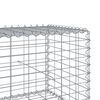 vidaXL horganyzott vas gabion kosár fedéllel 600 x 100 x 50 cm