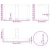 vidaXL 2 db fehér, T-alakú dohányzóasztal láb 50x25x(30-31) cm acél dohányzóasztal láb