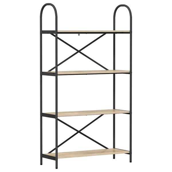 vidaXL K&ouml;nyvespolc Sonoma t&ouml;lgy 80 x 30 x 146 cm Faanyag