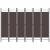 vidaXL barna 6 paneles parav&aacute;n 240 x 180 cm