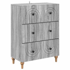 vidaXL Fi&oacute;kos szekr&eacute;ny Sz&uuml;rke Sonoma 66 x 34,5 x 90 cm Szerelt Fa