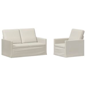 vidaXL Kanap&eacute; Szett 2 pcs Kr&eacute;msz&iacute;nű B&aacute;rsony