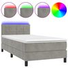 vidaXL vil&aacute;gossz&uuml;rke b&aacute;rsony rug&oacute;s &eacute;s LED-es &aacute;gy matraccal 90x200 cm