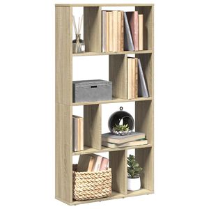 vidaXL sonoma t&ouml;lgy sz&iacute;nű szerelt fa k&ouml;nyvespolc 60 x 20 x 120,5 cm