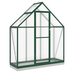 vidaXL z&ouml;ld alum&iacute;nium melegh&aacute;z alapv&aacute;zzal 169 x 58 x 202 cm
