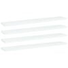 vidaXL 4 db feh&eacute;r szerelt fa k&ouml;nyvespolc 60 x 10 x 1,5 cm