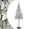 vidaXL Kar&aacute;csonyfa 300 LED-del &aacute;llv&aacute;nnyal Feh&eacute;r 210 cm PE &eacute;s Ac&eacute;l