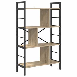 vidaXL K&ouml;nyvespolc 7 szintes 75 x 30 x 123,5 cm Szerelt Fa
