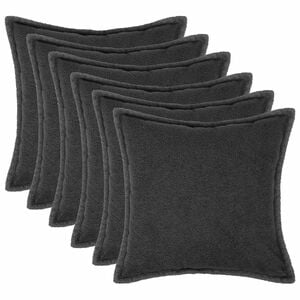 vidaXL P&aacute;rna huzat 6 pcs HOUTEN S&ouml;t&eacute;tsz&uuml;rke 30 x 30 cm Boucl&eacute;