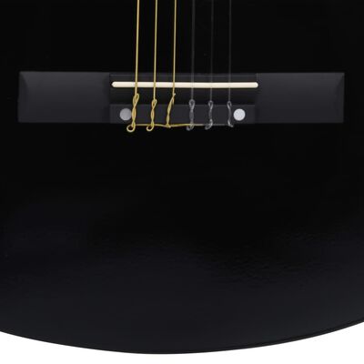 vidaXL fekete 4/4-es klasszikus gitár kezdőknek tokkal 39"