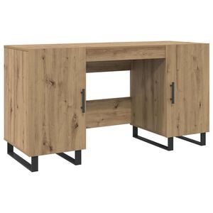 vidaXL Asztal k&eacute;zműves t&ouml;lgy Szerelt fa 140 x 50 x 75 cm