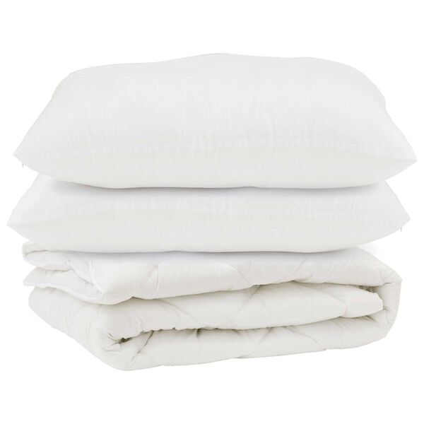 vidaXL Paplan p&aacute;rn&aacute;val 3 pcs Feh&eacute;r Mikrosz&aacute;l