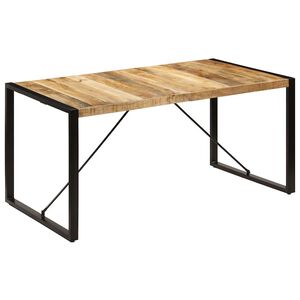vidaXL t&ouml;m&ouml;r mang&oacute;fa &eacute;tkezőasztal 160 x 80 x 75 cm