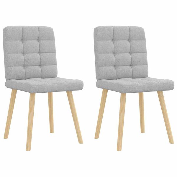 vidaXL étkezőszékek 2 db Felhőszürke szövet